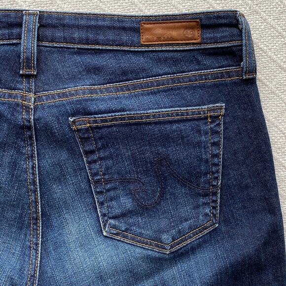 AG Adriano Goldschmied The Ballad Slim‎ Bootcut Jeans Dark Wash Raw Hem Size 28R - Picture 8 of 8